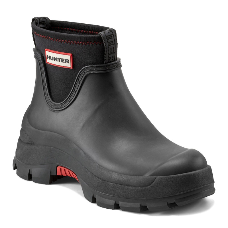 HUNTER Women's Eloise Lug Sole Waterproof Neoprene Rain Booties outlook