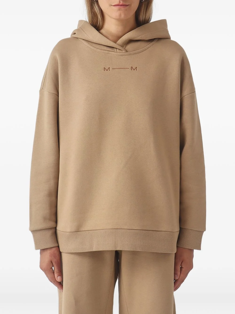 logo-embroidered hoodie - 1
