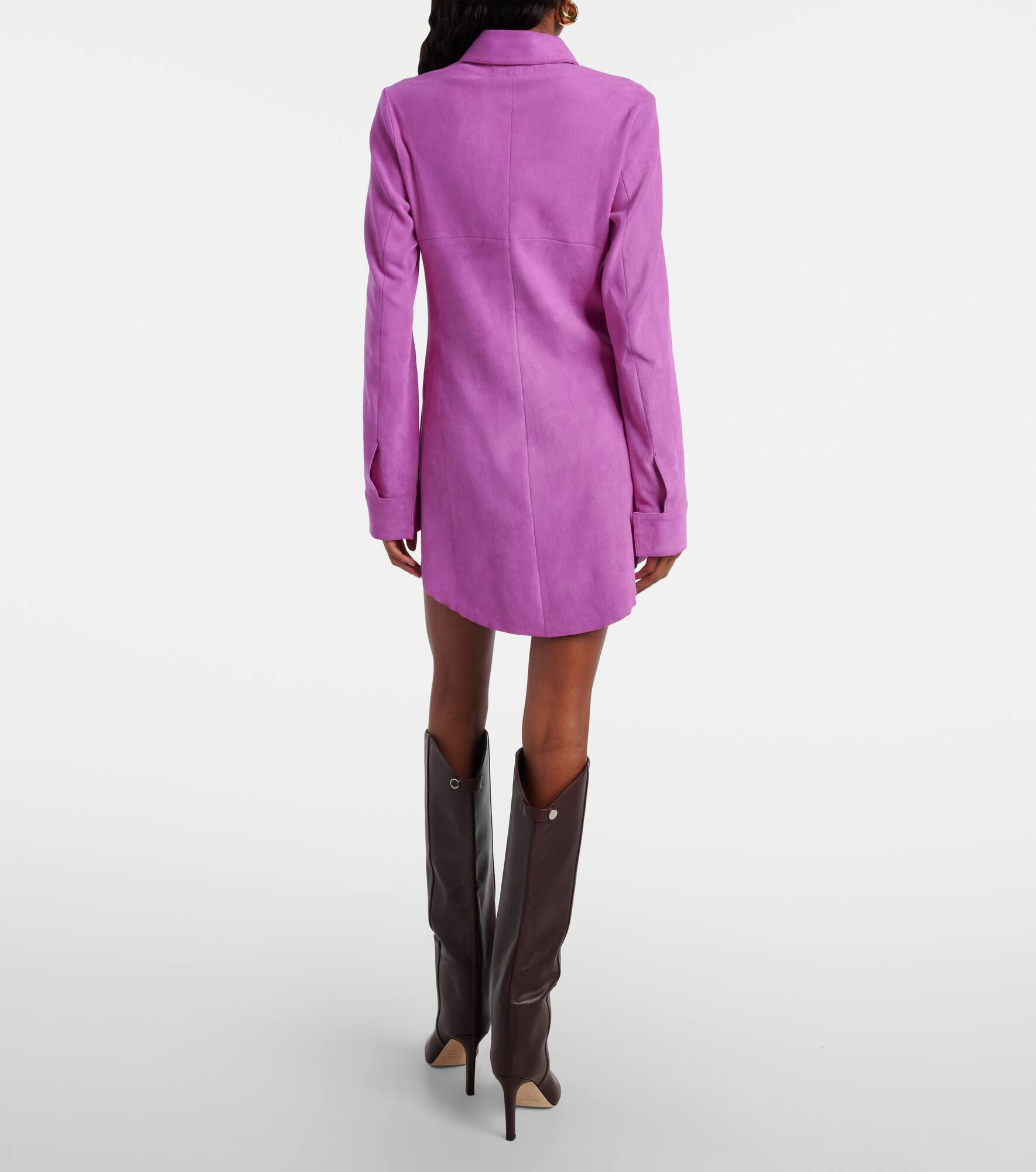 Geraldine suede shirt dress - 3