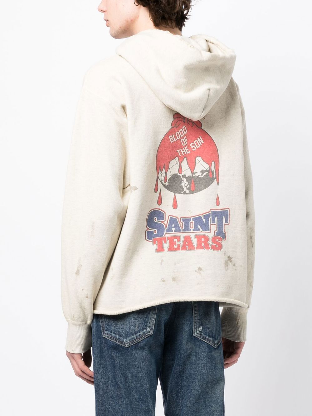 cotton graphic print hoodie - 4