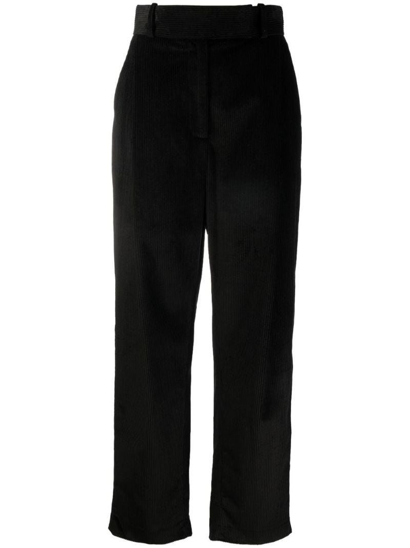 pleated corduroy trousers - 1