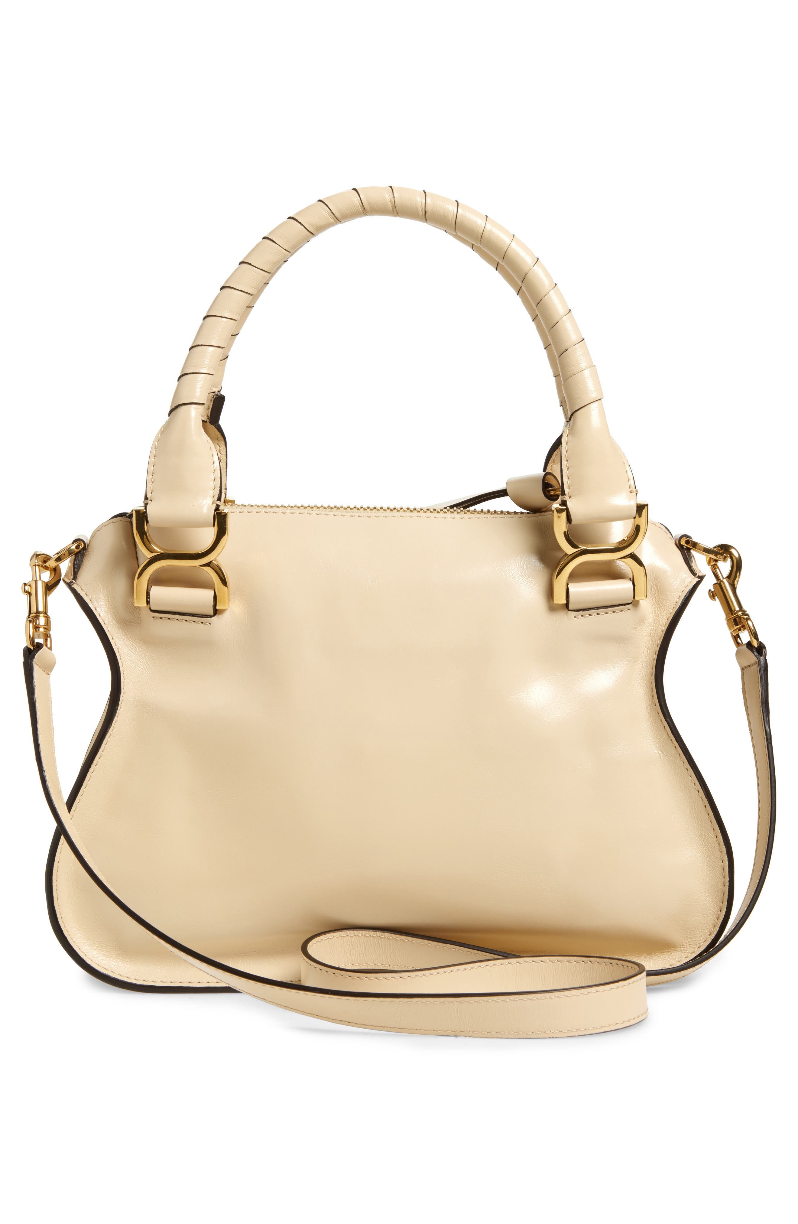 Chloé Small Marcie Leather Satchel in Sweet Beige at Nordstrom - 4