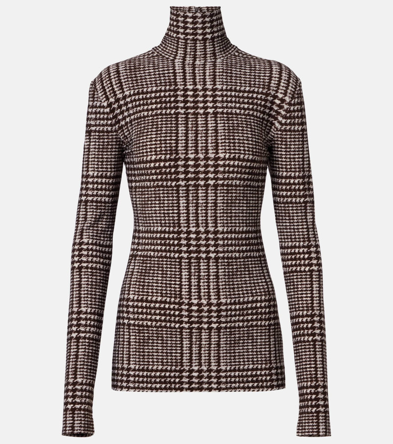 Prince of Wales check turtleneck top 1