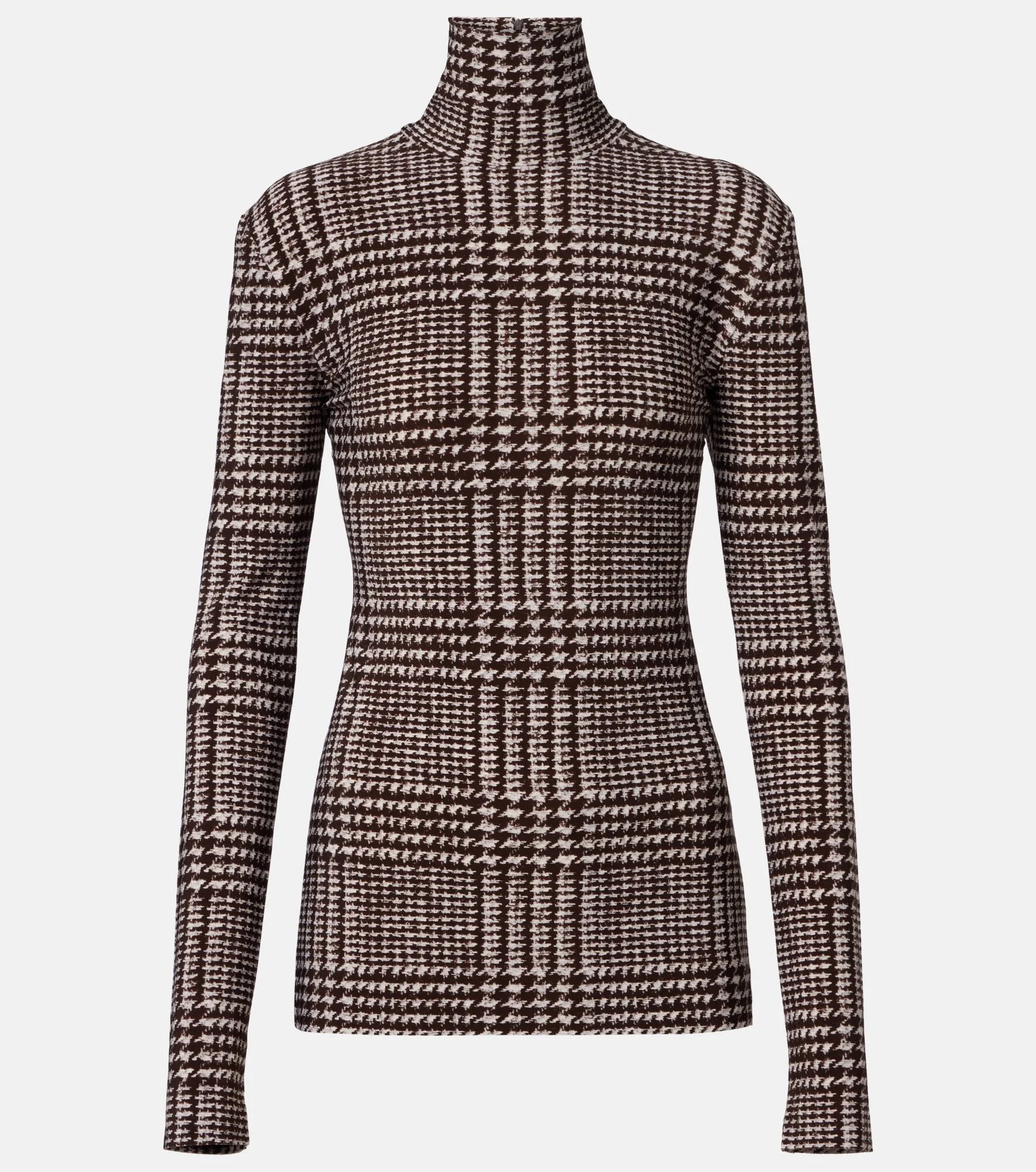 Prince of Wales check turtleneck top - 1