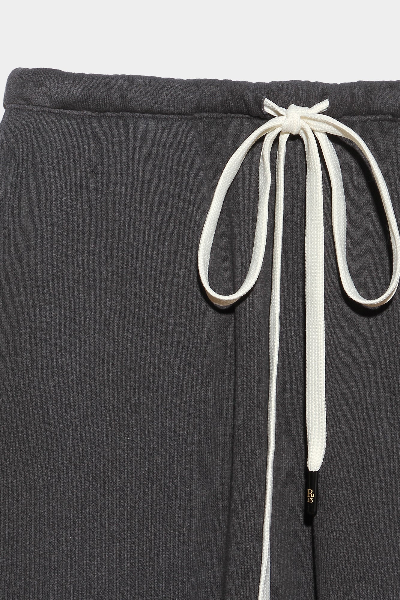 SHREDDED DROP CROTCH SWEATPANTS - WASHED BLACK - 4