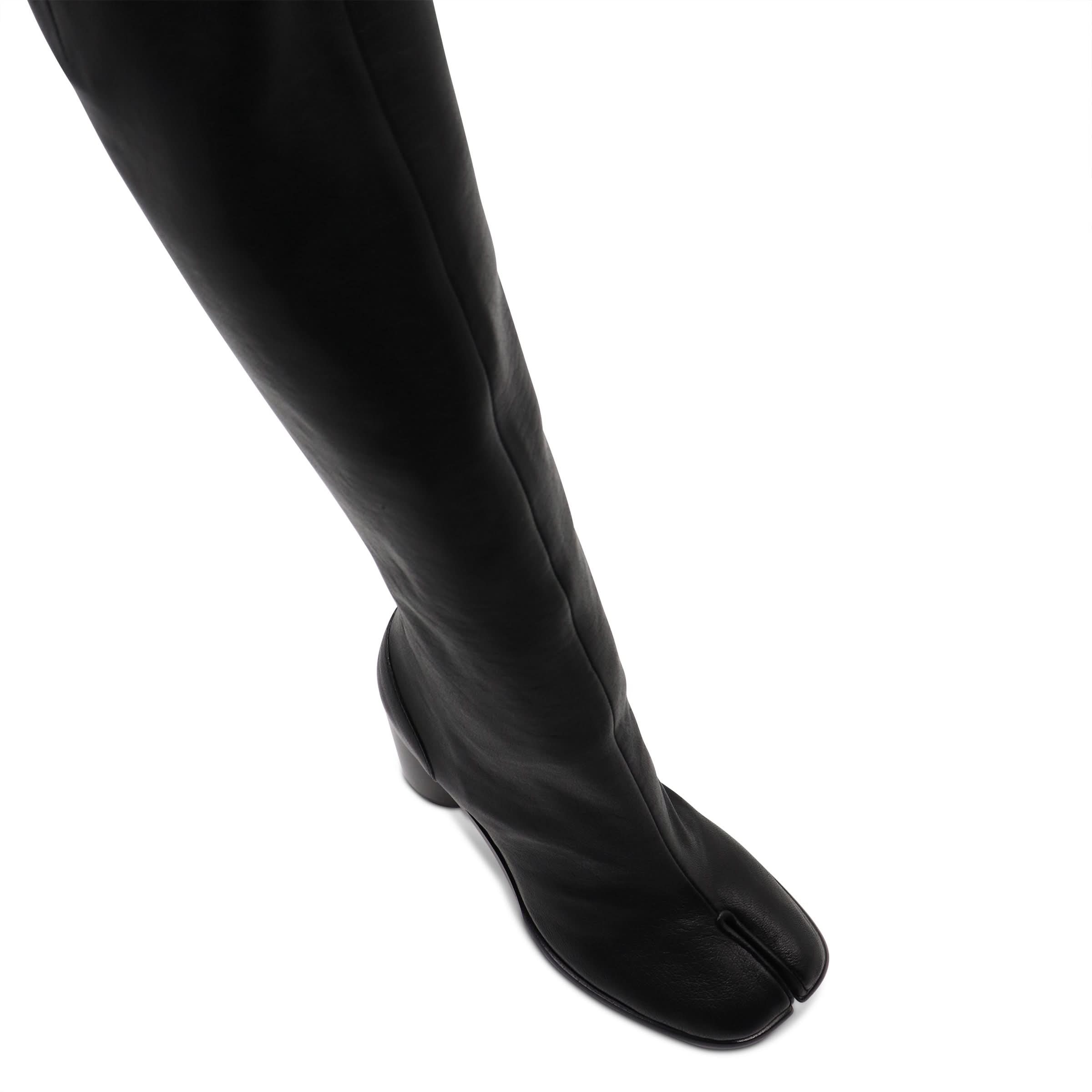 Tabi Knee High Boots in Black - 4