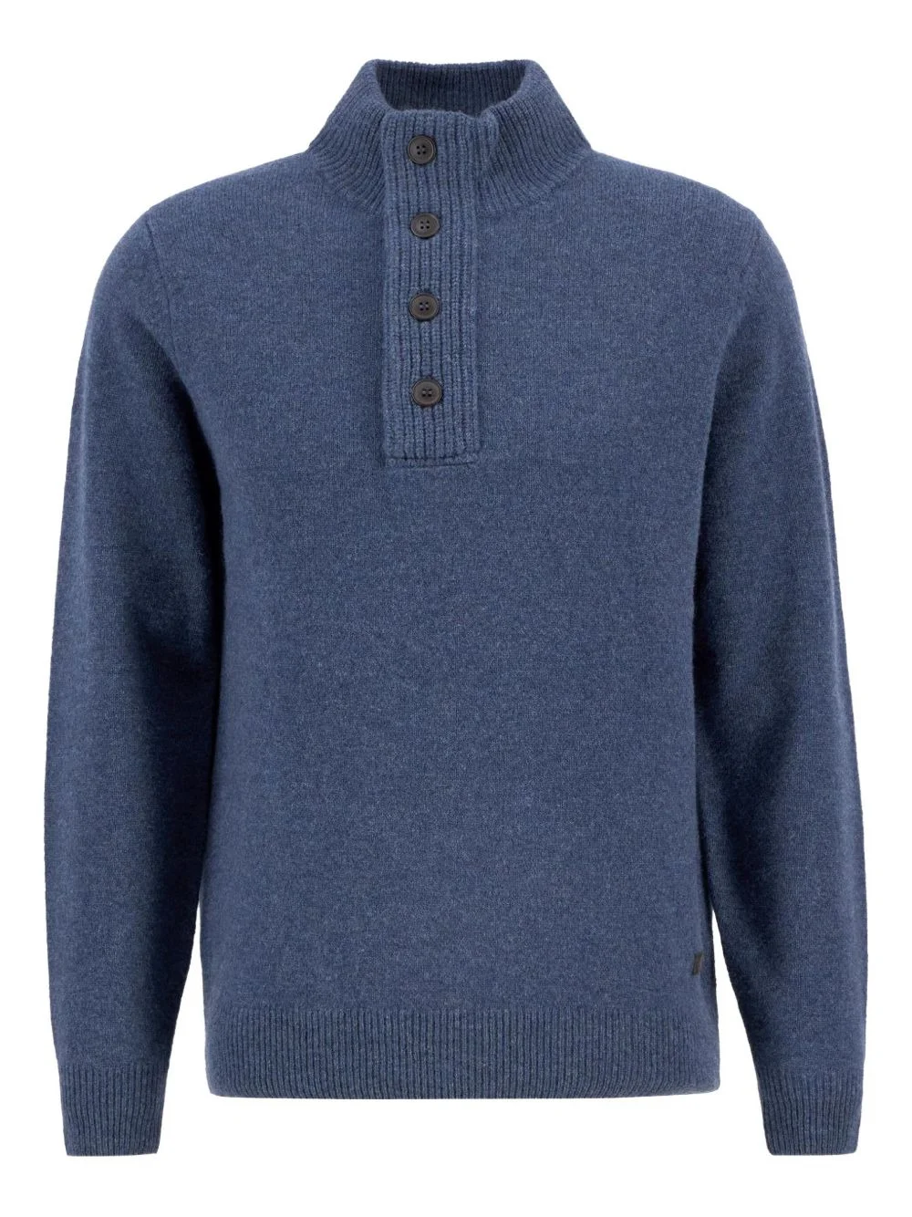 high-neck elbow-patch sweater - 1