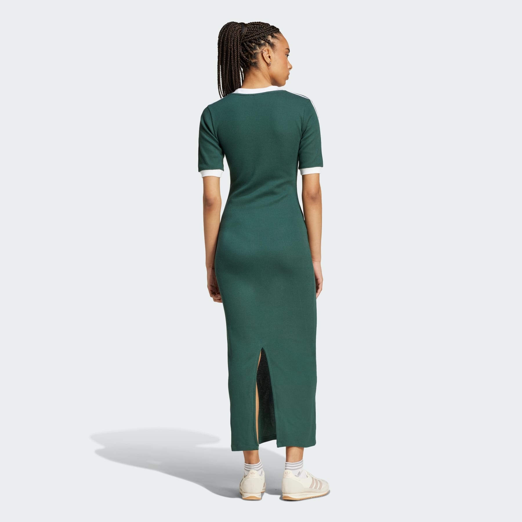 Adicolor 3-Stripes Knit V-Neck Dress - 3