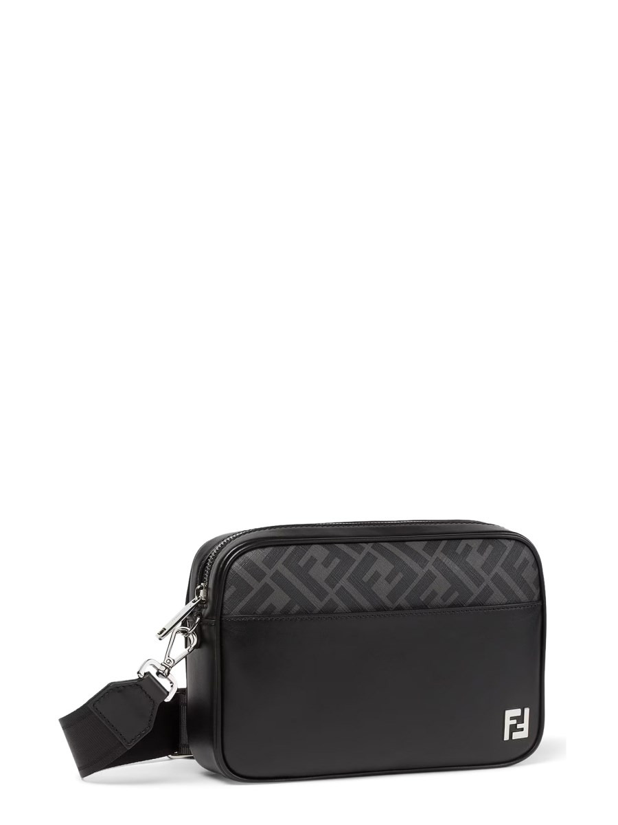 LEATHER AND CANVAS CAMERA CASE SQUARED FF BAG - 2