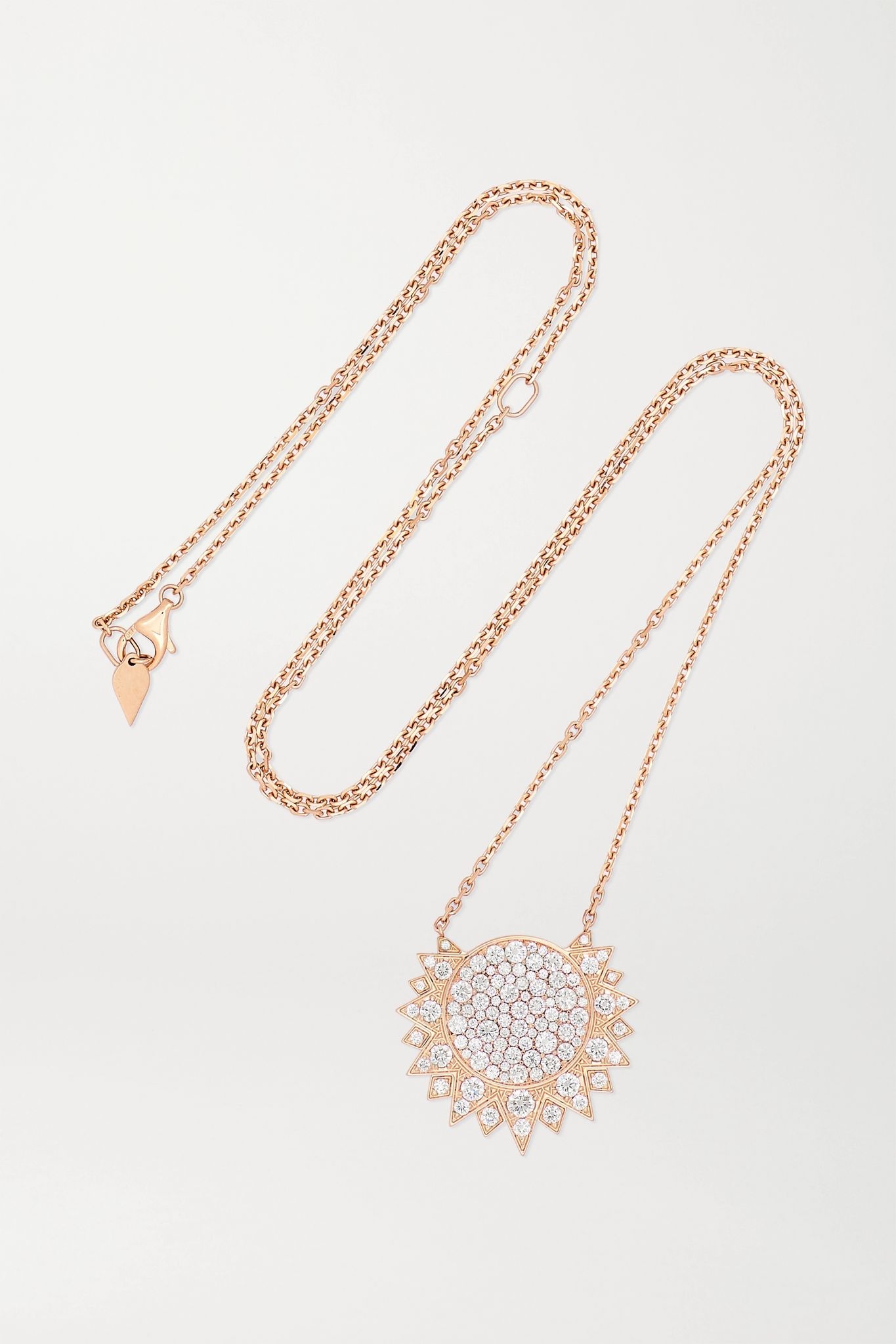 Sunlight 18-karat rose gold diamond necklace - 1