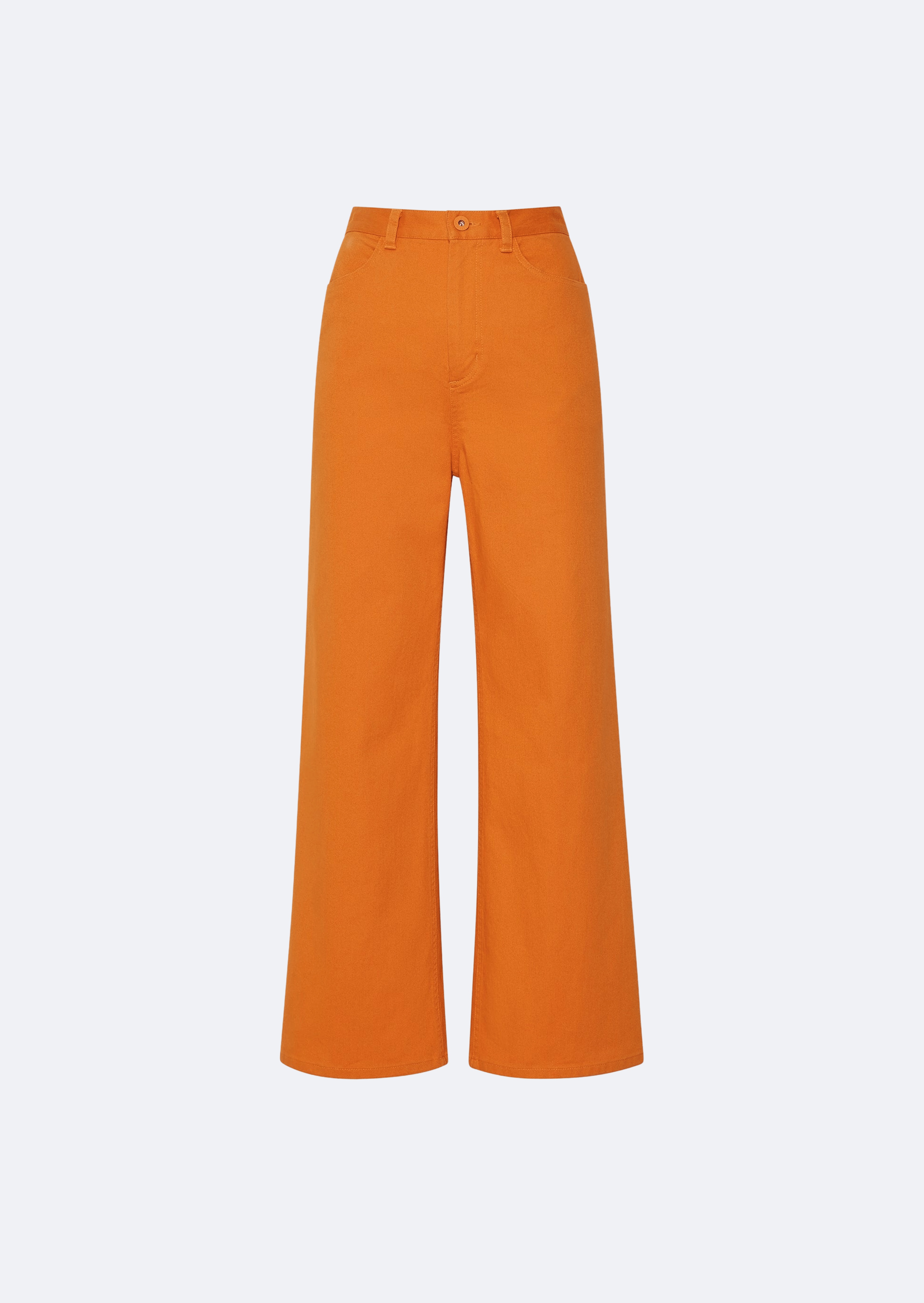 Cotton Twill Wide Leg Jean - 1