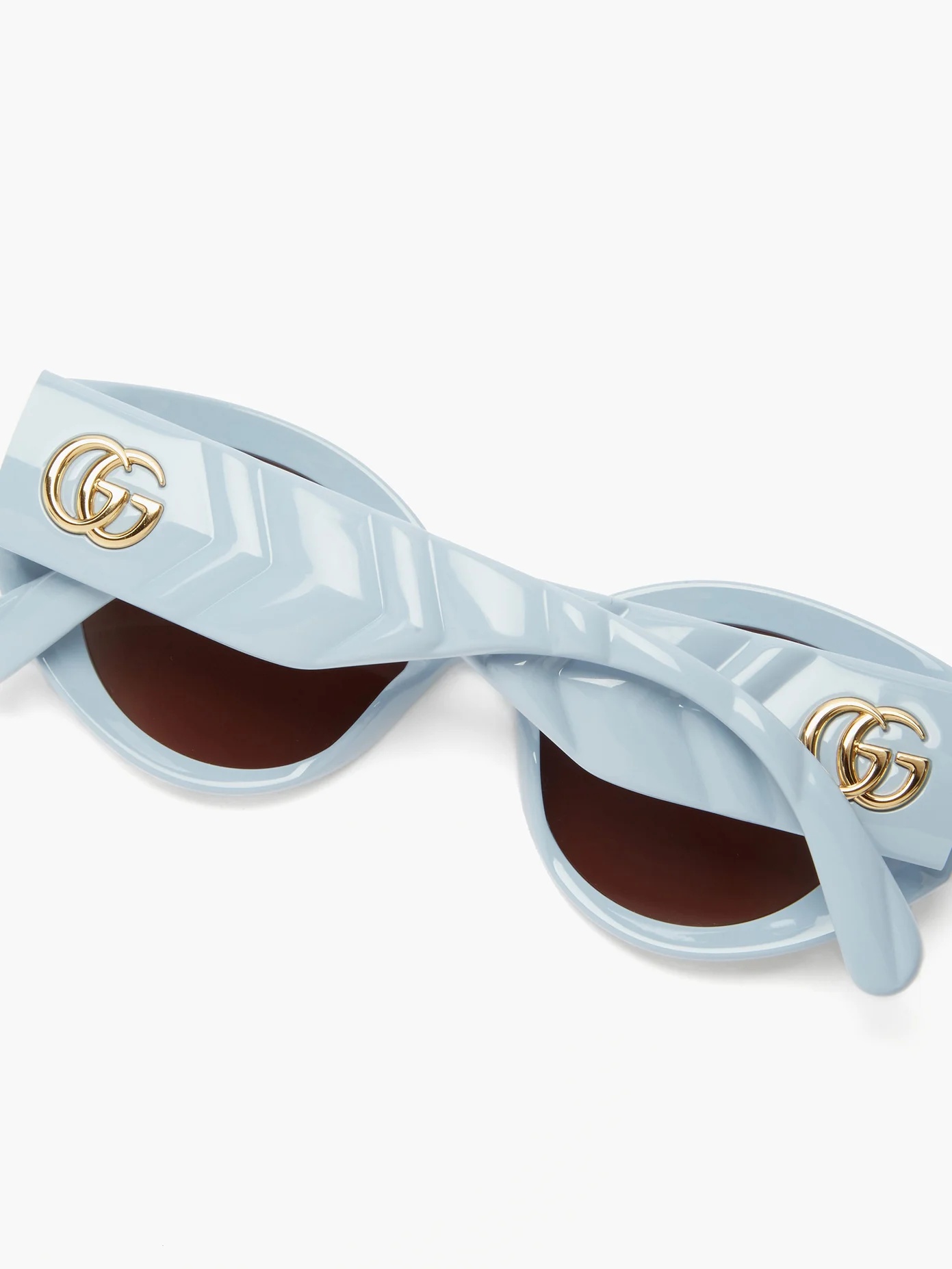 GG-logo quilted cat-eye acetate sunglasses - 4