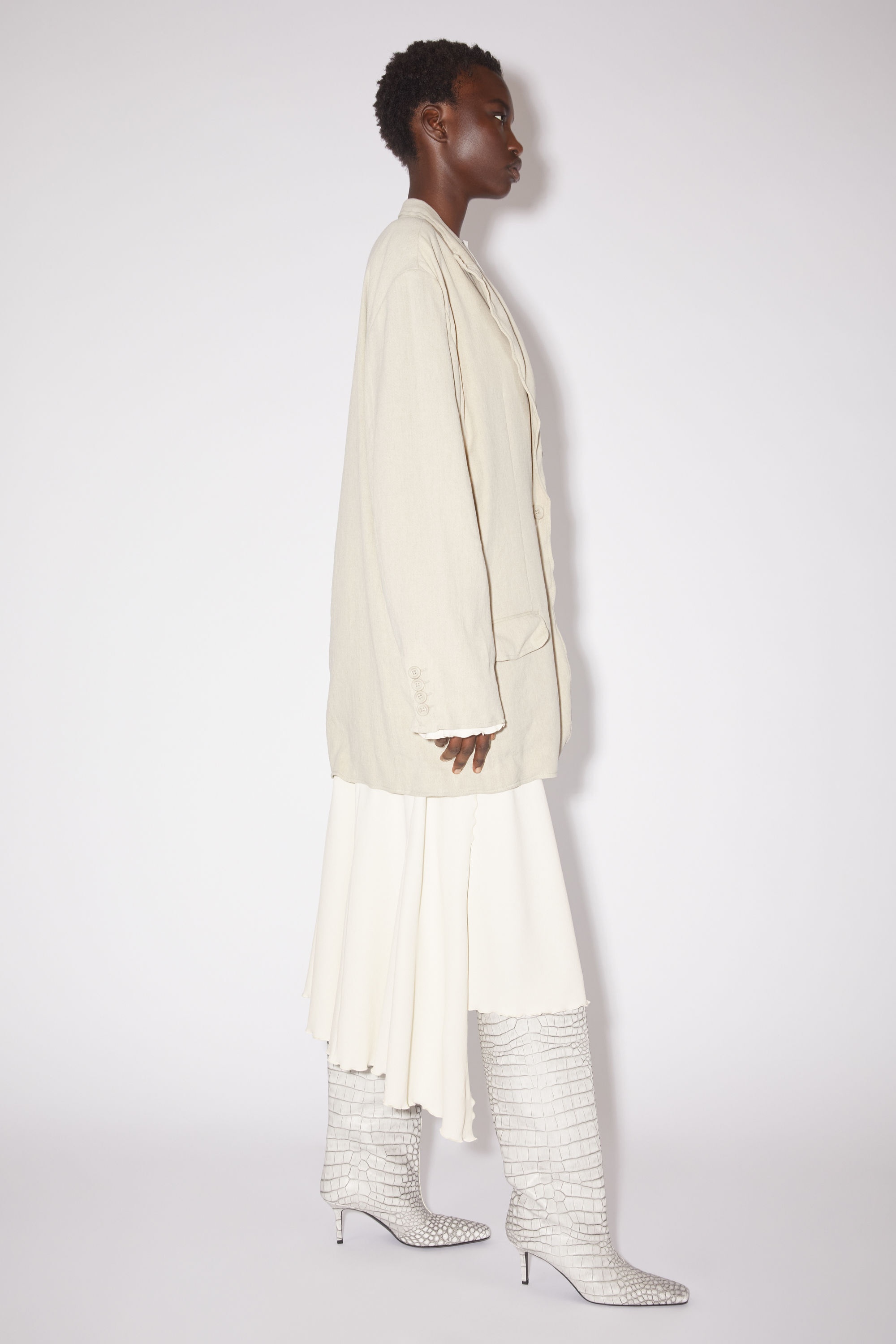 Single-breasted suit jacket - Light Sand - 4