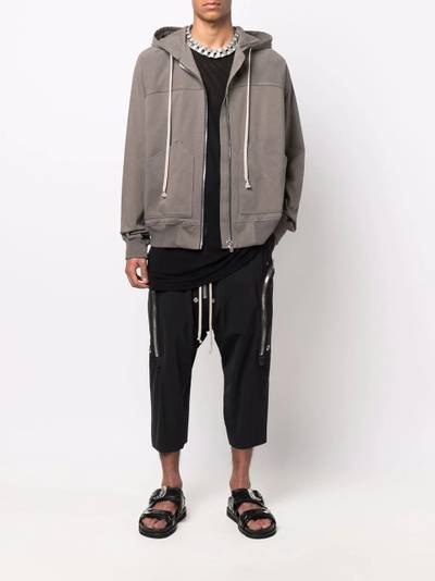 Rick Owens drawstring-hood zip-fastening hoodie outlook