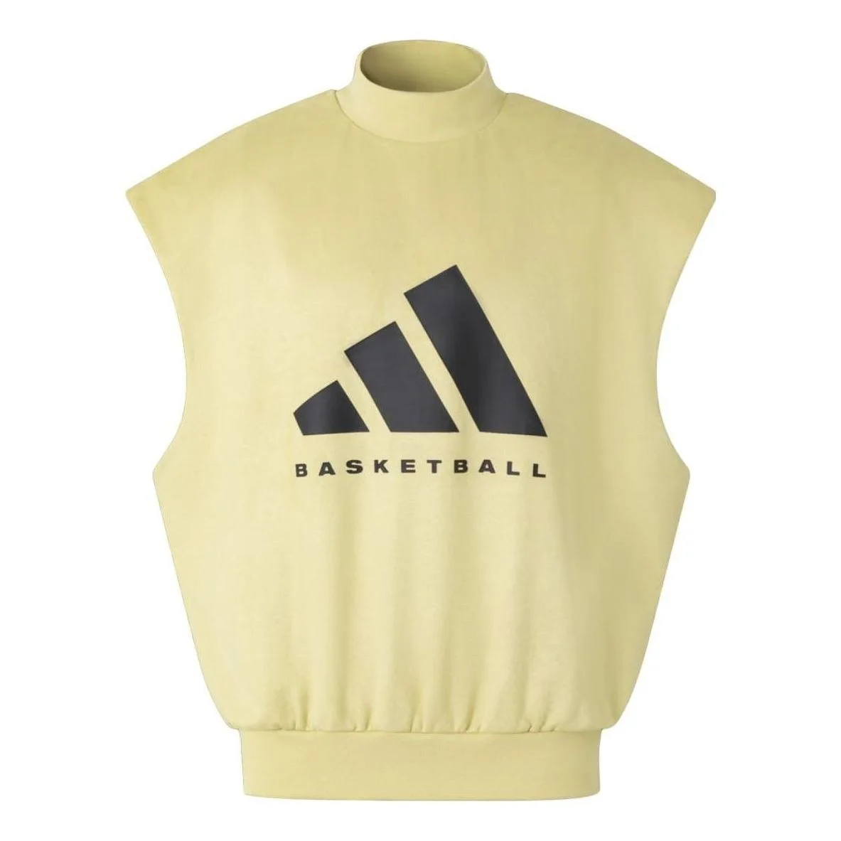 adidas Basketball Sueded Sleeveless Sweatshirt 'Halo Gold' IN7703 - 1