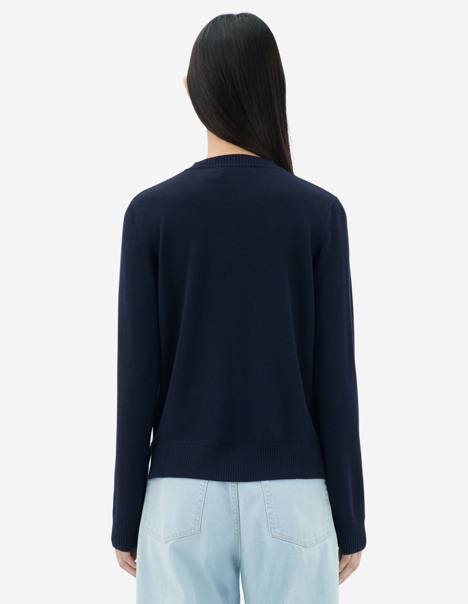 CHILLAX FOX PATCH ADJUSTED R-NECK CARDIGAN - 5