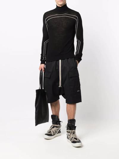 Rick Owens biker round-neck jumper outlook