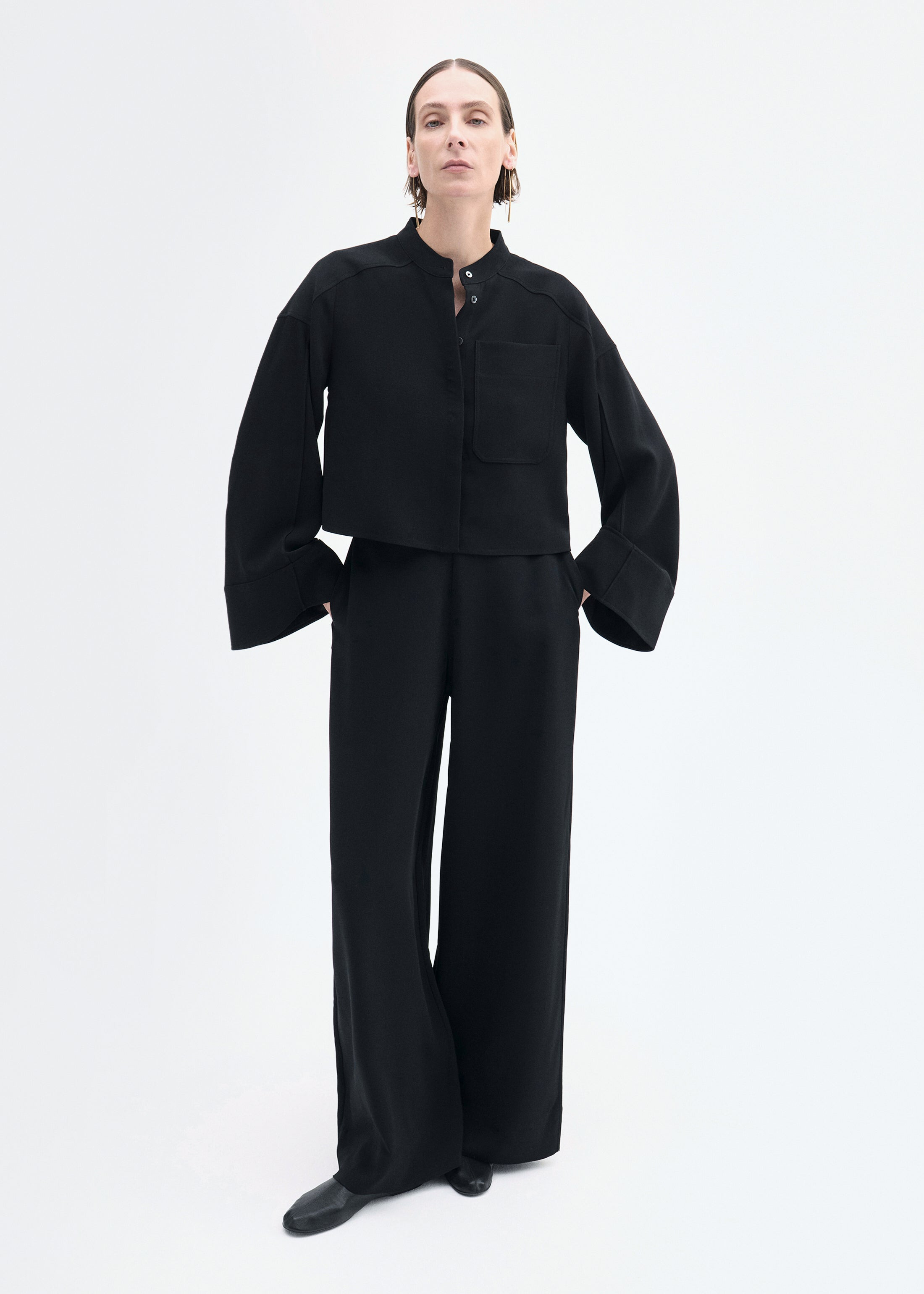 Bell Sleeve Blouse in Crepe - 2