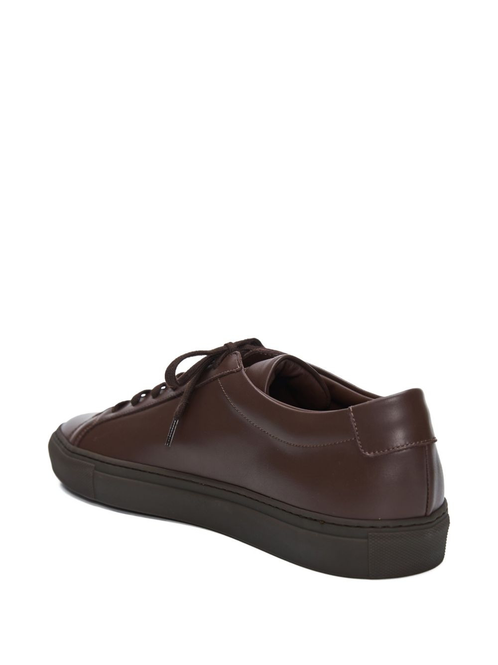 leather-panelled lace-up sneakers - 4