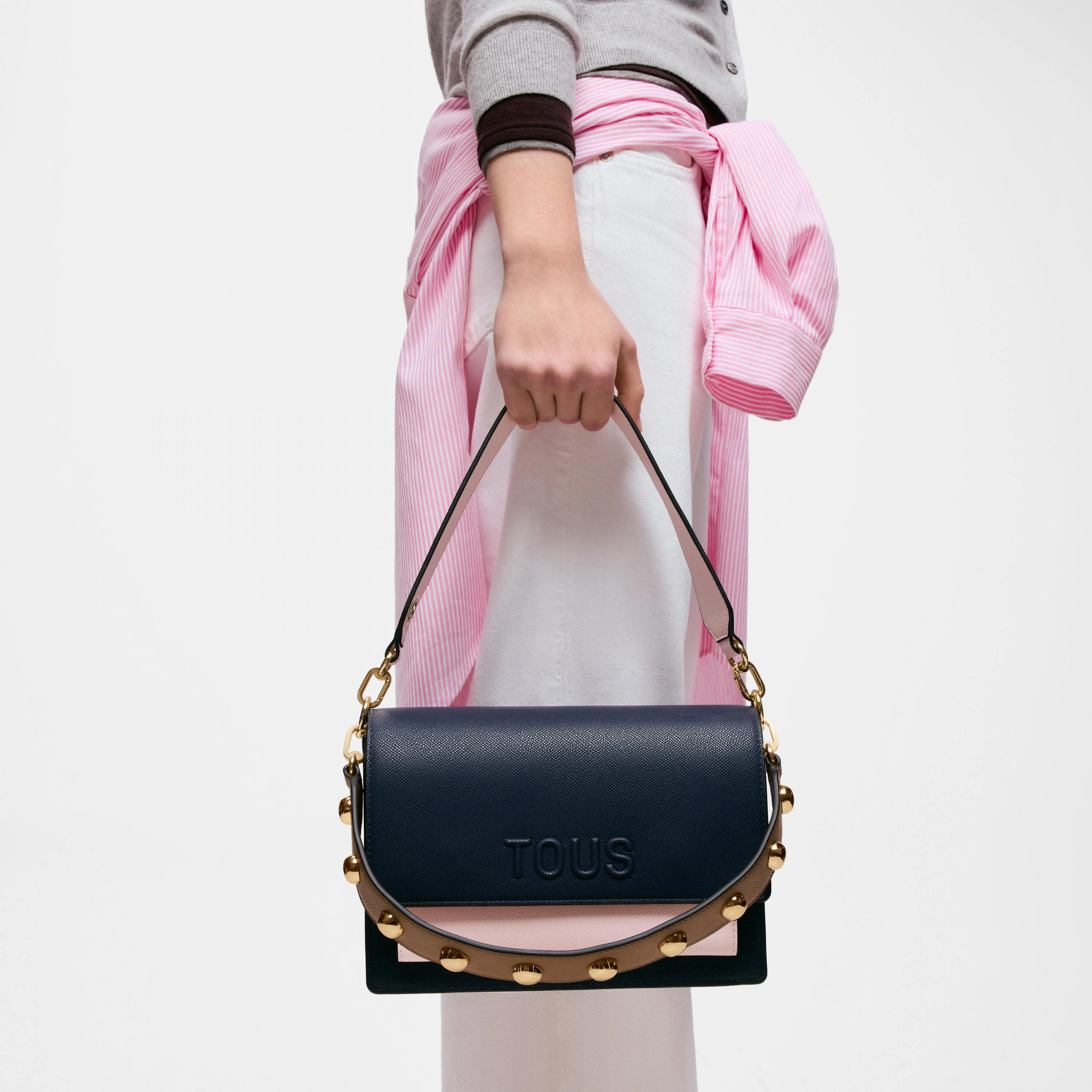 Medium blue and pink Crossbody bag Audree Saffiano - 1