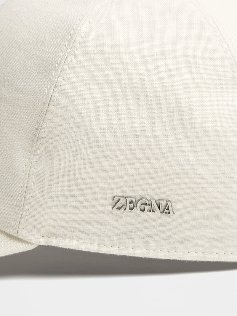 ZEGNA LIGHT BEIGE OASI LINO BASEBALL CAP outlook