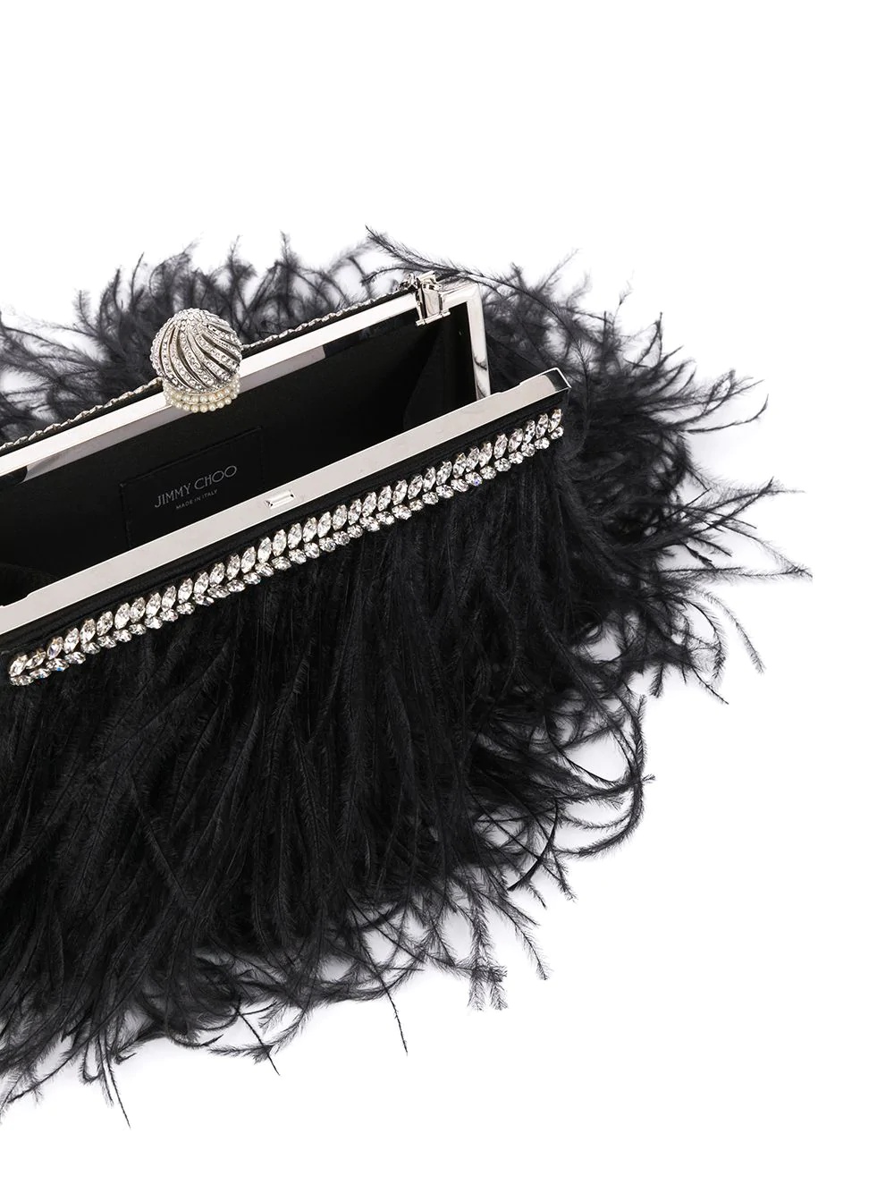 Celeste feather-trimmed clutch - 5