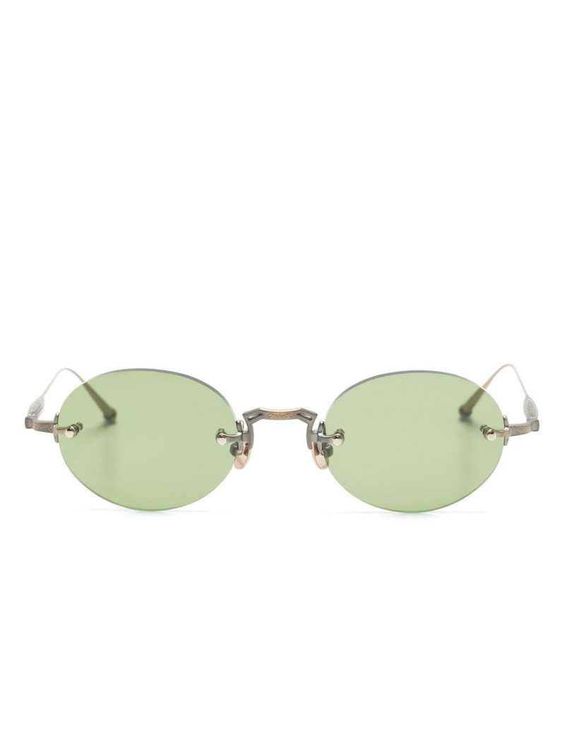 rimless oval-frame sunglasses 1