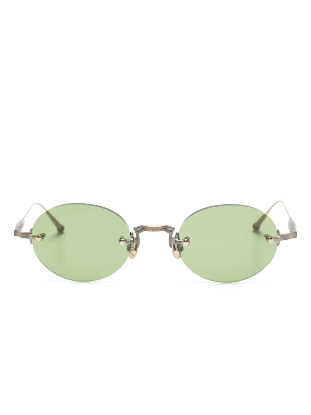 rimless oval-frame sunglasses - 1