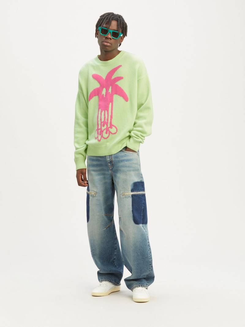 Palm Angels Douby Intarsia Sweater outlook