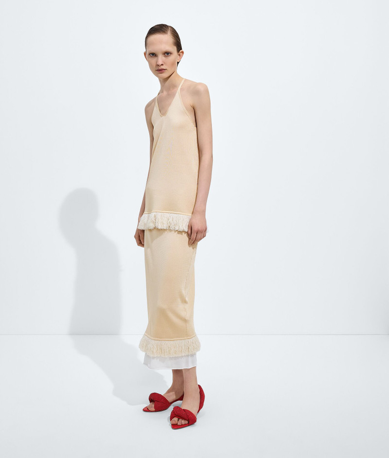Bottega Veneta Silk Double Knit Skirt outlook