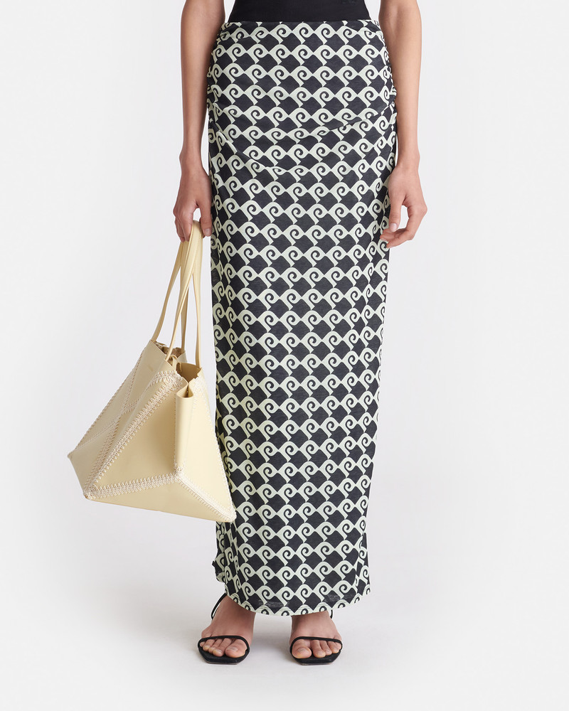 Nanushka Ruched Mesh-Jersey Midi Skirt outlook