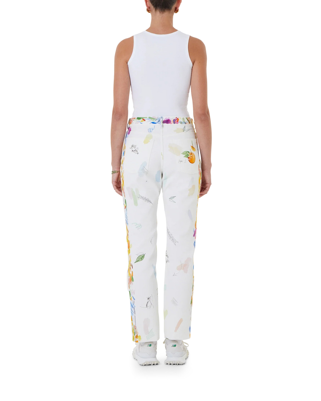 Work In Progress Printed Straight Leg Jeans - 3