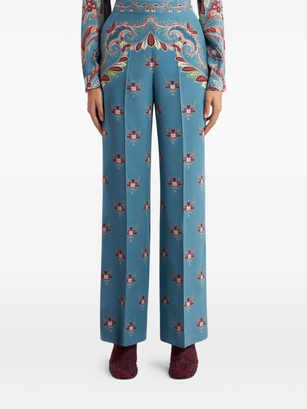 floral-print trousers - 3