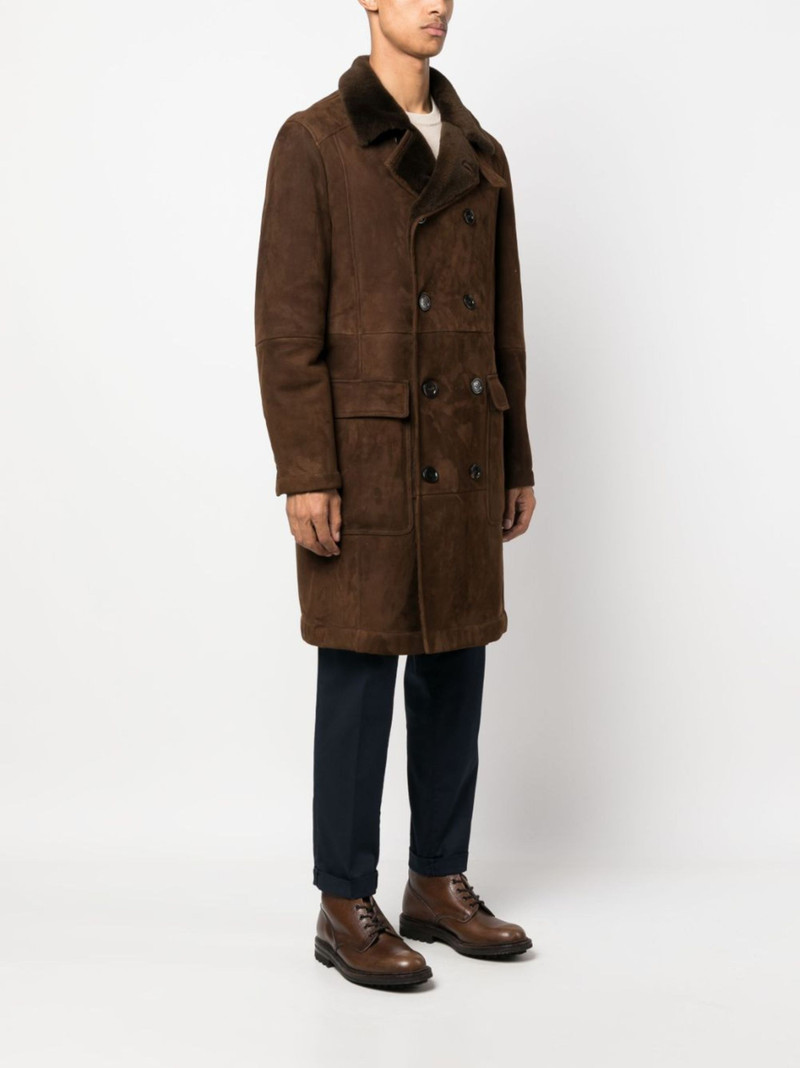 double-breasted lambskin coat 3