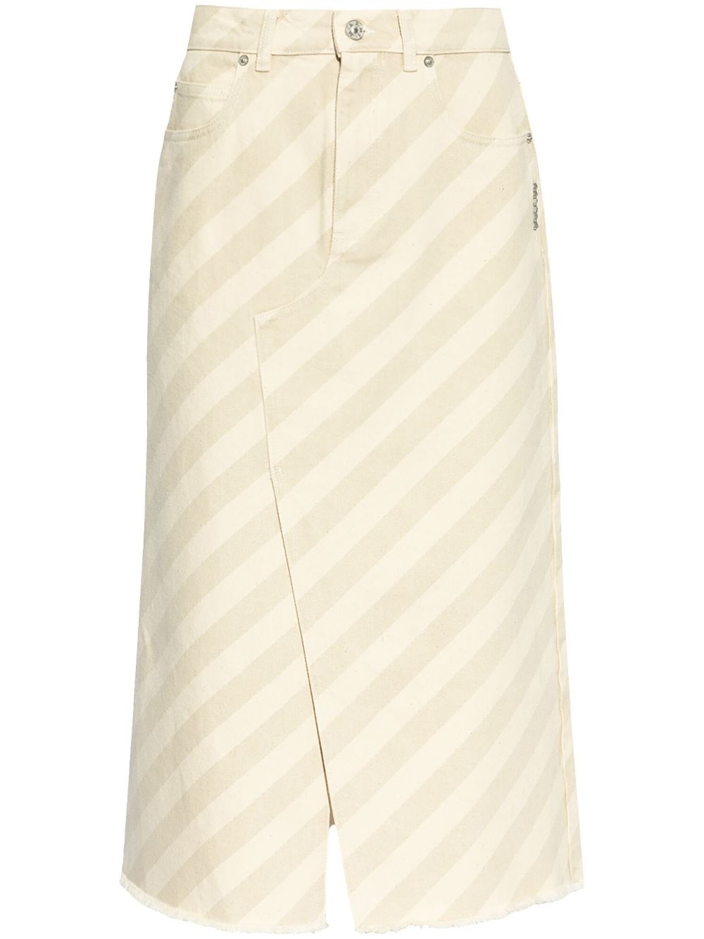 striped midi skirt - 1