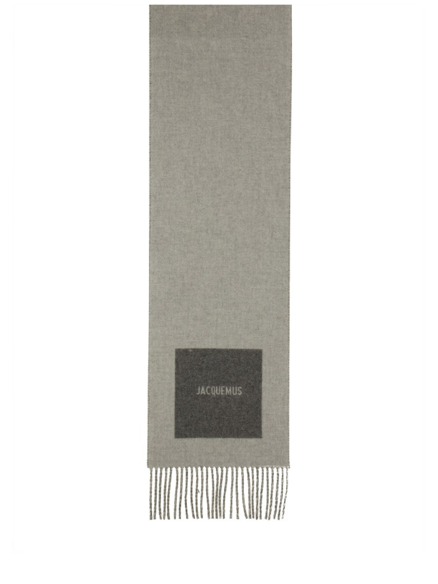 THE "ROND CARRÉ" WOOL SCARF WITH LOGO - 2
