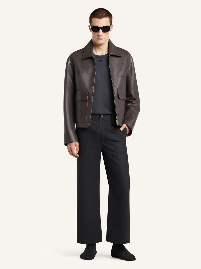 courrèges 2-POCKET LEATHER JACKET outlook
