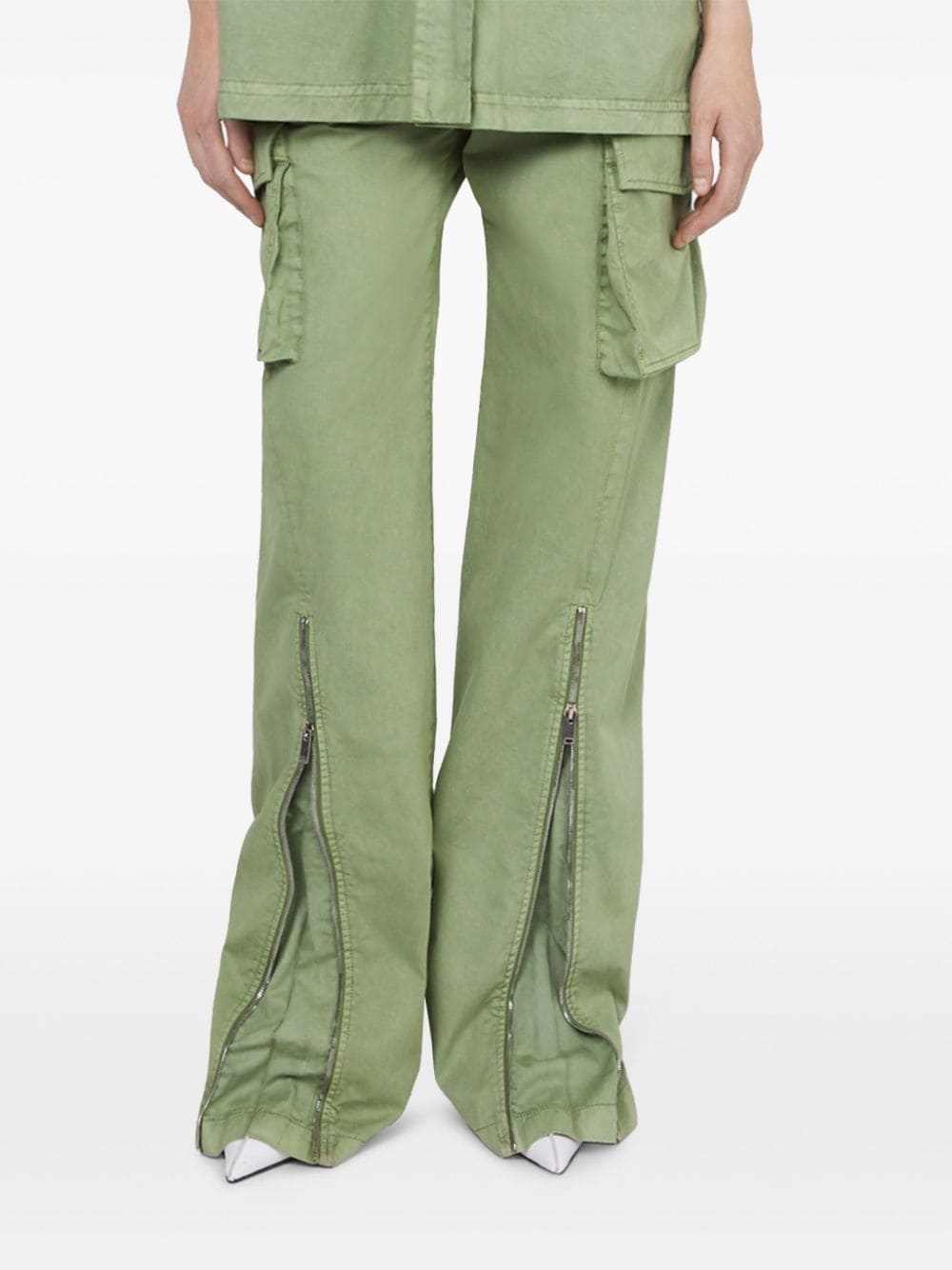 straight-leg cotton cargo pants - 4