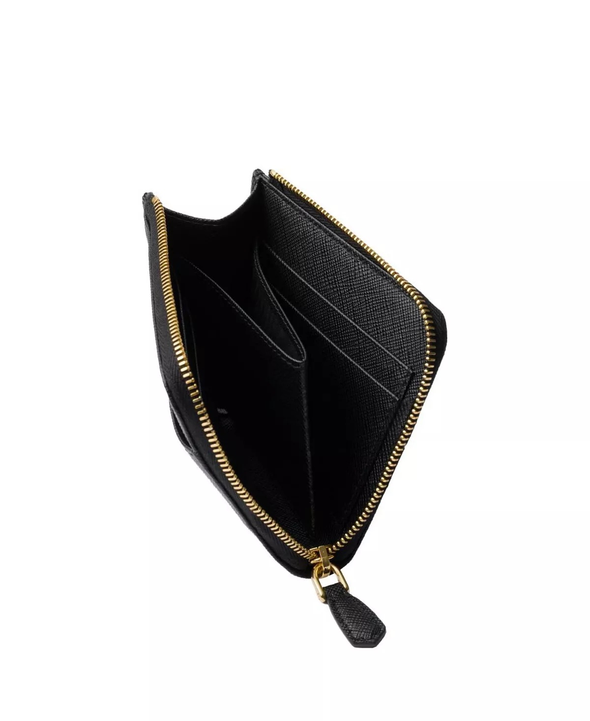 Small Saffiano Leather Zipper Wallet - 2