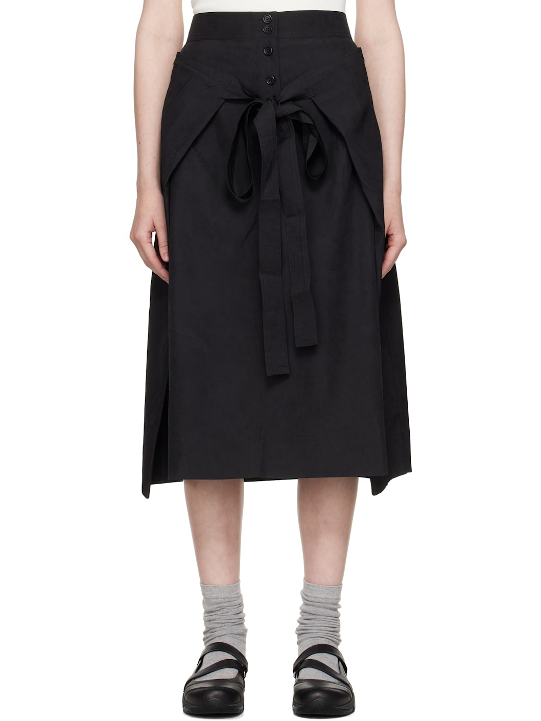 Black George Midi Skirt - 1