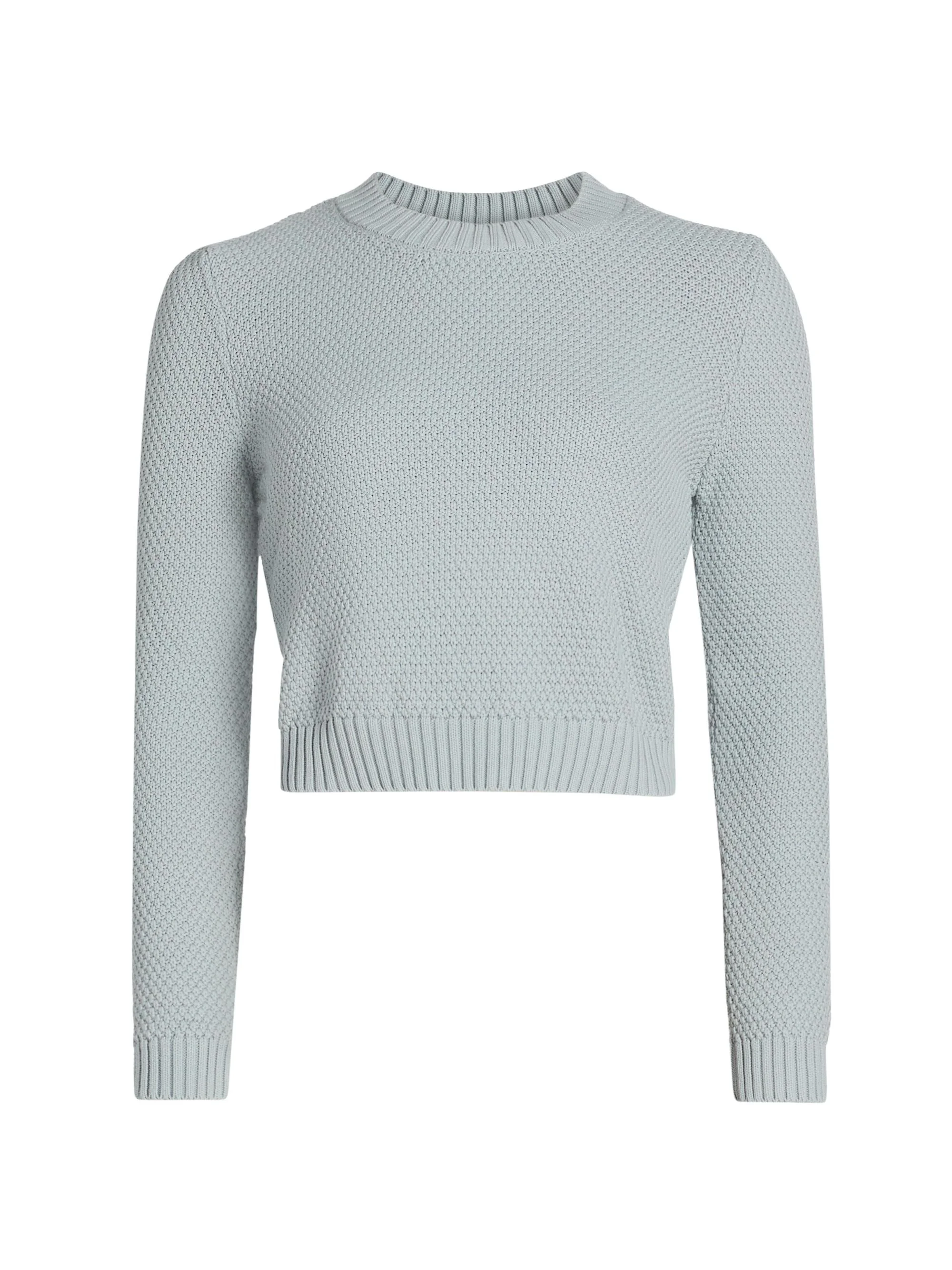 Women's Pogo Cotton-Blend Crop Sweater - Storm - 1