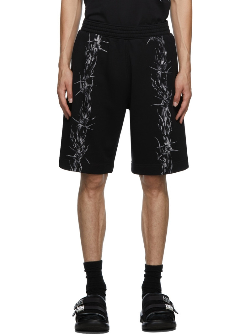 barbed wire-print shorts - 1