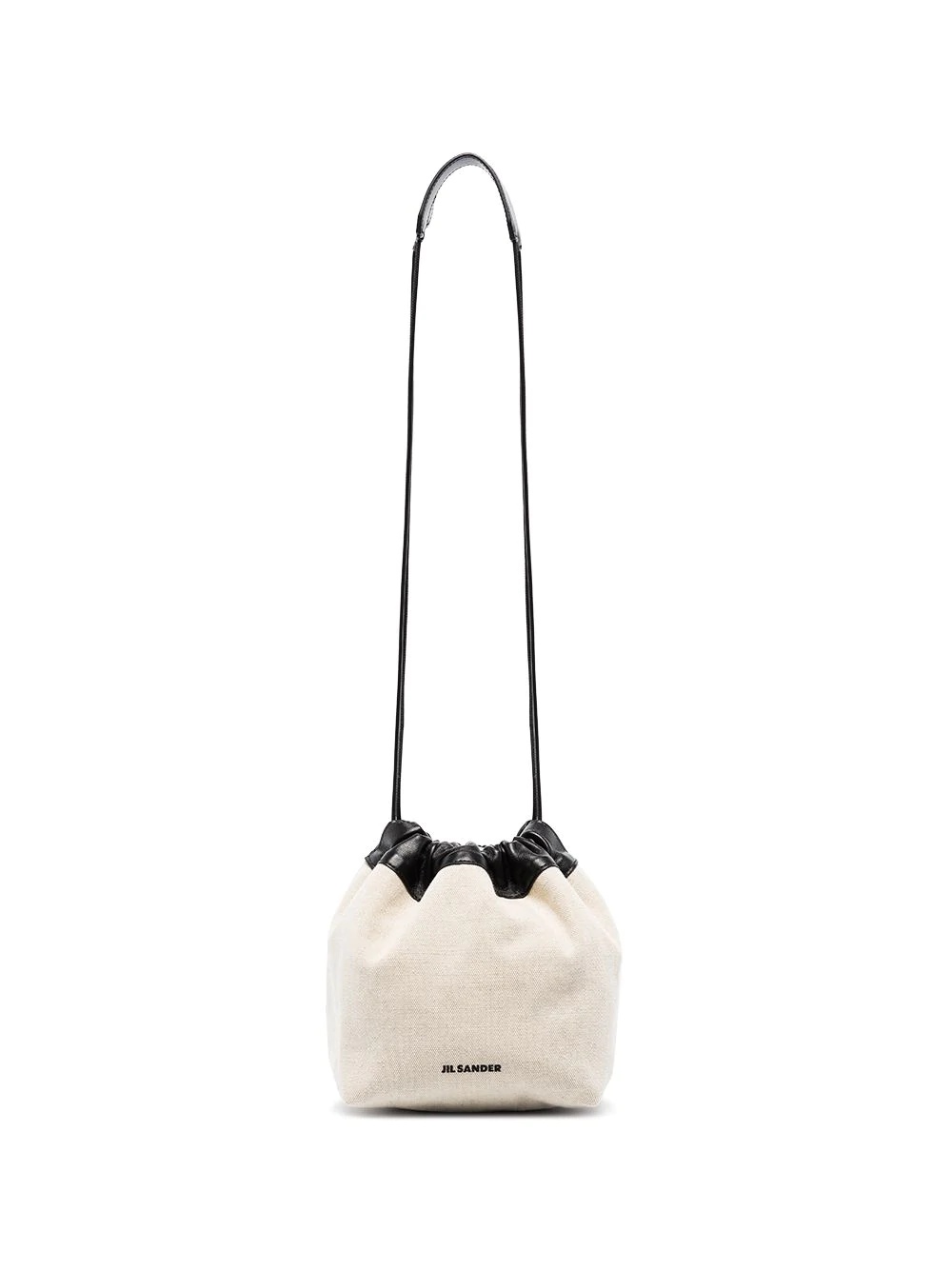 leather-trim canvas cross body bag - 1