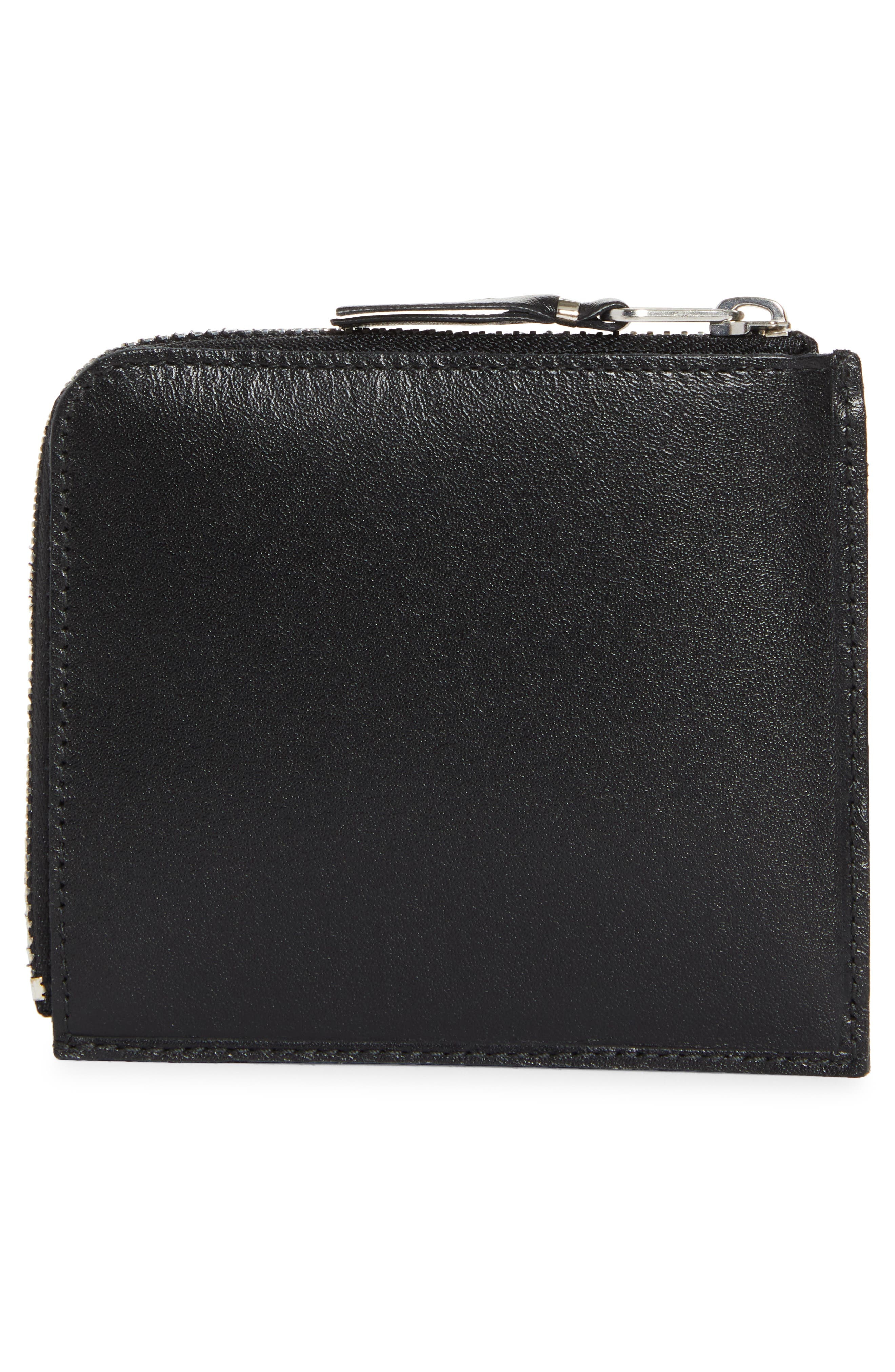 Comme des Garçons Wallets Large Eyelet Half Zip Wallet in Black at Nordstrom - 4