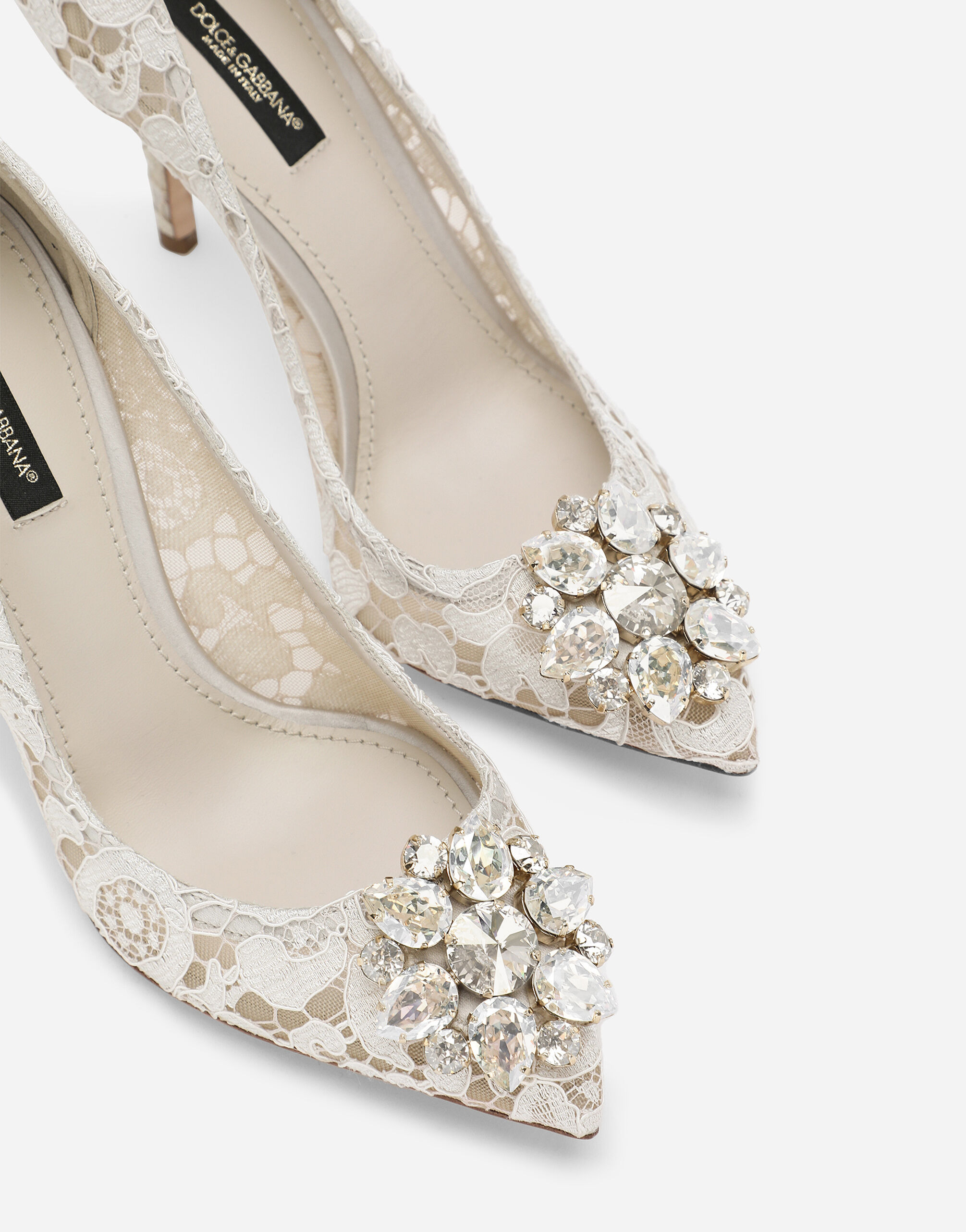 Pump in Taormina lace with crystals - 6