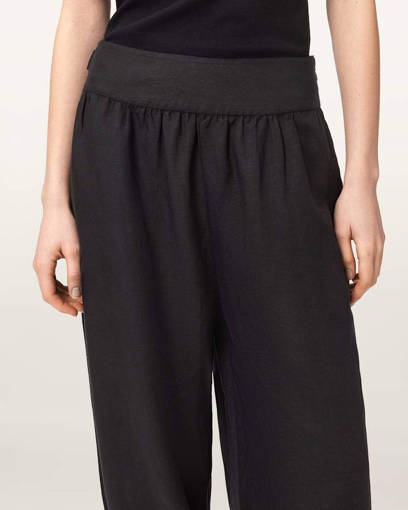 HARRIE LINEN BLEND BAGGY FIT PANTS 4