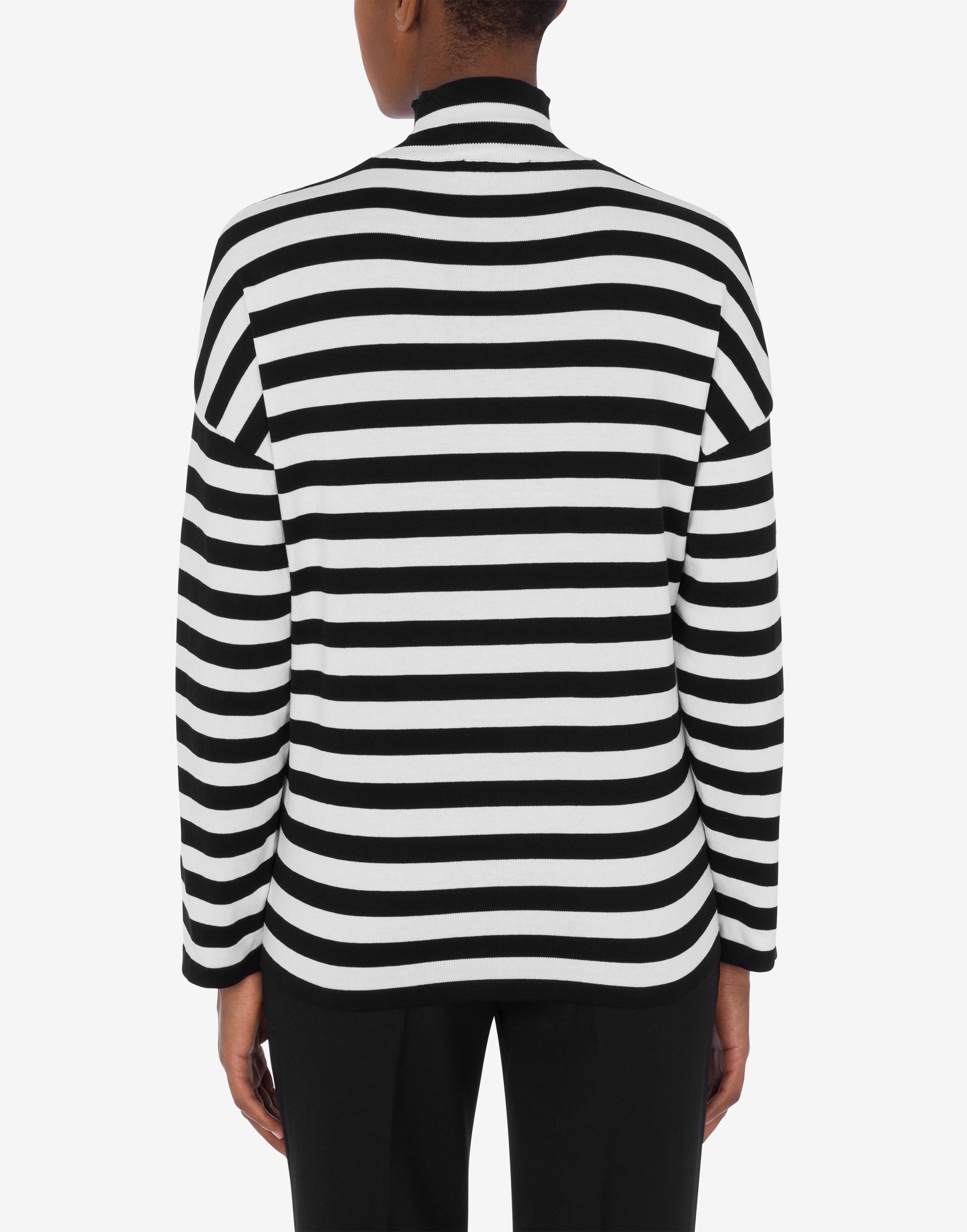 HOUSE SYMBOLS !? STRIPED TURTLE-NECK SWEATER - 3