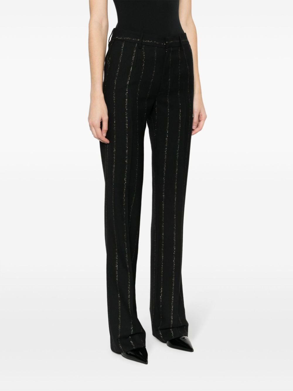 Lurex pinstriped trousers - 3