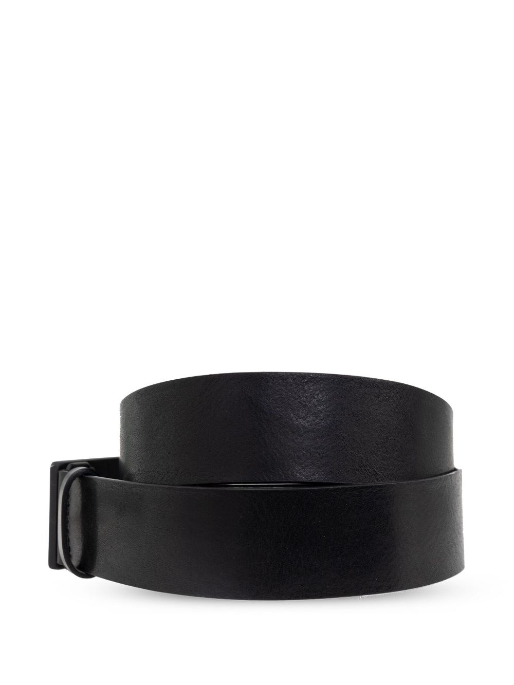 embossed logo leather belt - 3