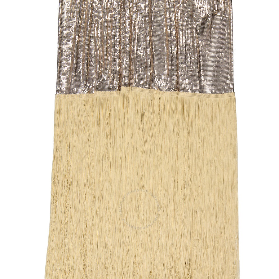 Paco Rabanne Fringe Detail Kaftan Mesh Dress, Brand Size 36 (US Size 4) - 2